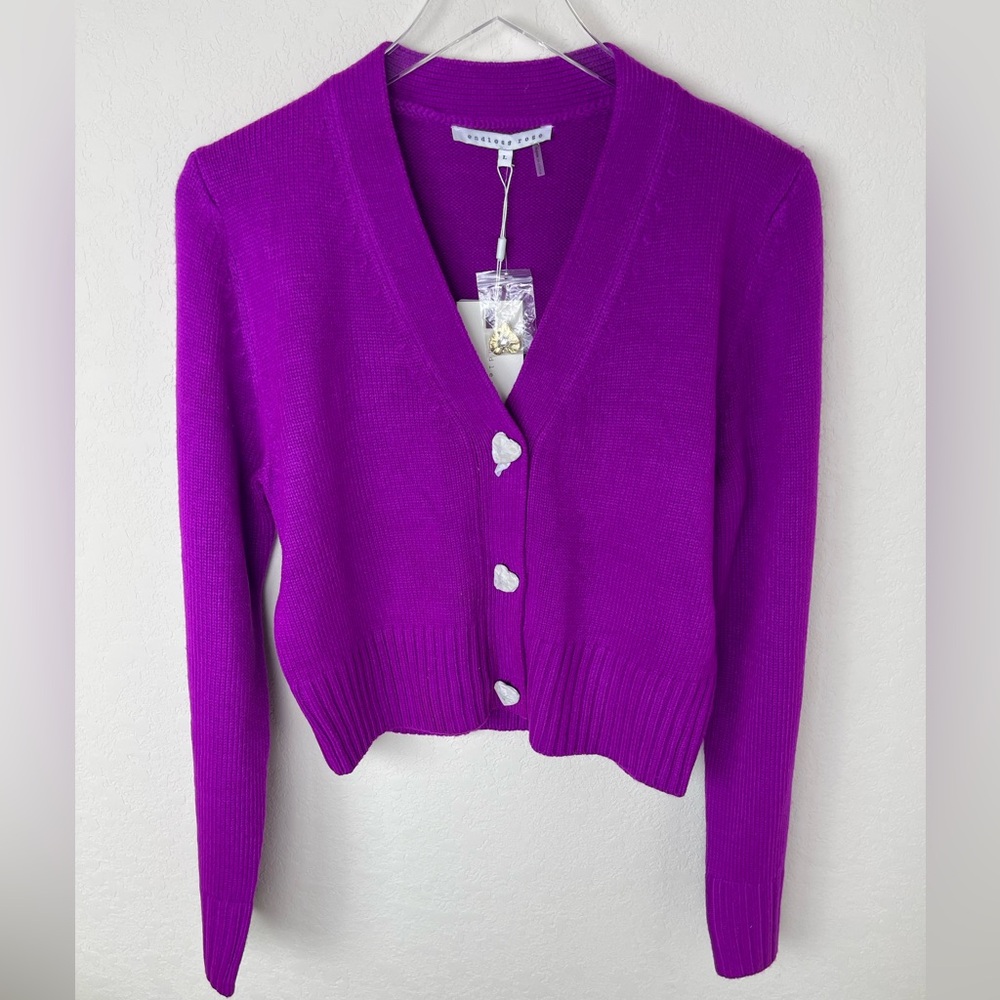 Endless Rose Purple Cardigan Sweater